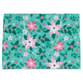 kerstpunsettia-modelbagage groot cadeauzakje (Voorkant)