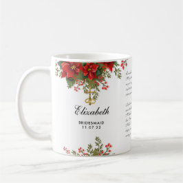 Kerstpunsettia Weddenschap Katholieke Bridesmaid Koffiemok
