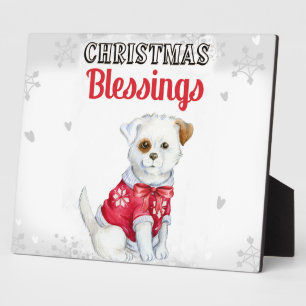 kerstpuppy fotoplaat
