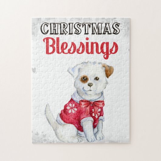 kerstpuppy legpuzzel (Verticaal)