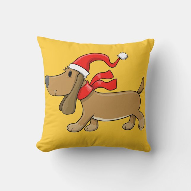 Kerstpuppy "Oscar" Pillow Kussen (Voorkant)