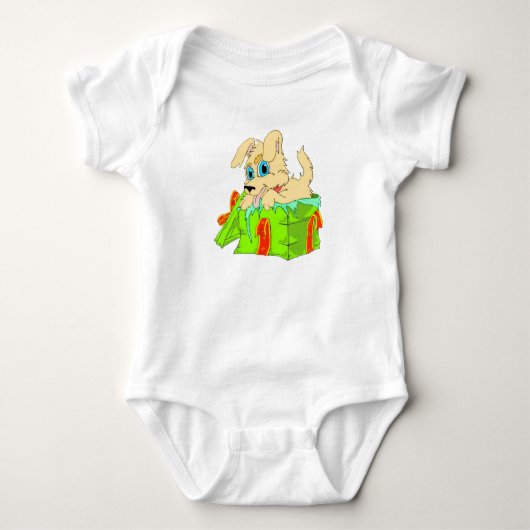 kerstpuppy romper (Voorkant)