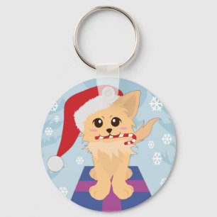 kerstpuppy sleutelhanger