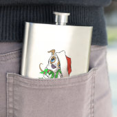 kerstpuppyfles heupfles (Voorbeeld)