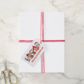 Kerstpuppy's Cadeaulabel (Met Touw)