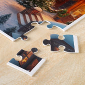 Kerstpuzzel cadeau legpuzzel (Zijkant)