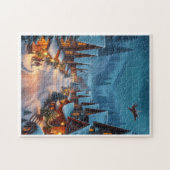 Kerstpuzzel cadeau legpuzzel (Horizontaal)