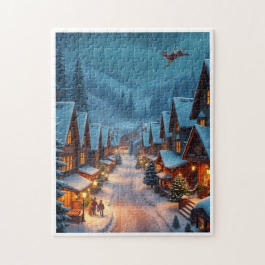 Kerstpuzzel cadeau legpuzzel (Verticaal)