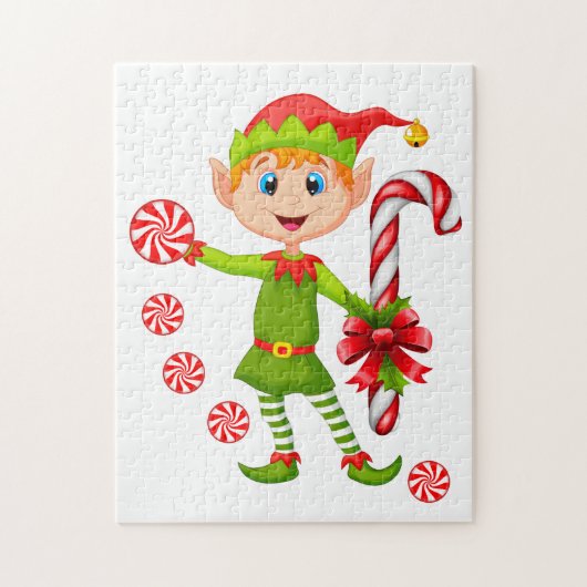 Kerstpuzzle Elf Peppermint Legpuzzel (Verticaal)