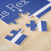 Kerstpuzzle TySANTAsaurus Rex personaliseren Legpuzzel (Zijkant)