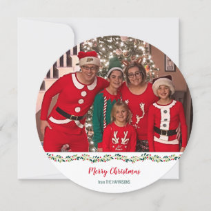 Kerstpyjama familie foto uitdaging feestdagenkaart