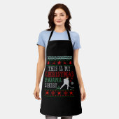 Kerstpyjama hockey schort (Gedragen)