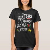 Kerstpyjama Jezus Reason Stocking Stuffe T-shirt (Voorkant)
