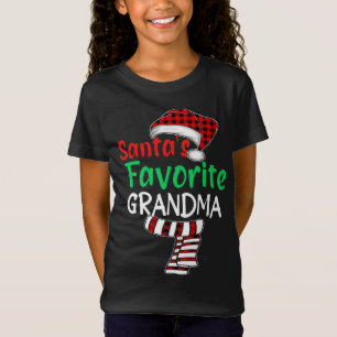 Kerstpyjama Santa Claus Santa's favoriete oma T-shirt