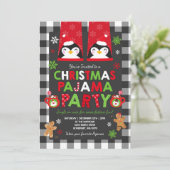 Kerstpyjamapartij Kaart (Staand voorkant)