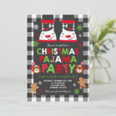 Kerstpyjamapartij Kaart (Staand voorkant)