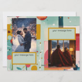 Kerstquilt drie foto feestdagenkaart (Achterkant)