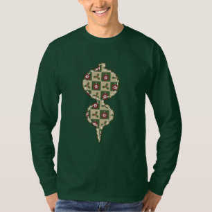 Kerstquilt mannenoverhemd t-shirt