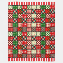 Kerstquilt Plaid Fleece Deken
