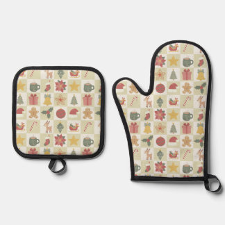 Kerstquiltepatroon Ovenwant & Pannenlap Set