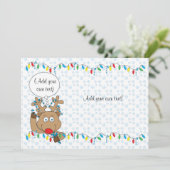 Kerstraap 2-zijdig/plat/kaart/& env 7-inch x5 feestdagenkaart (Staand voorkant)