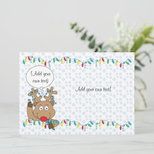 Kerstraap 2-zijdig/plat/kaart/& env 7-inch x5 feestdagenkaart (Staand voorkant)