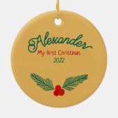 Kerstrackers Keramisch Ornament (Achterkant)