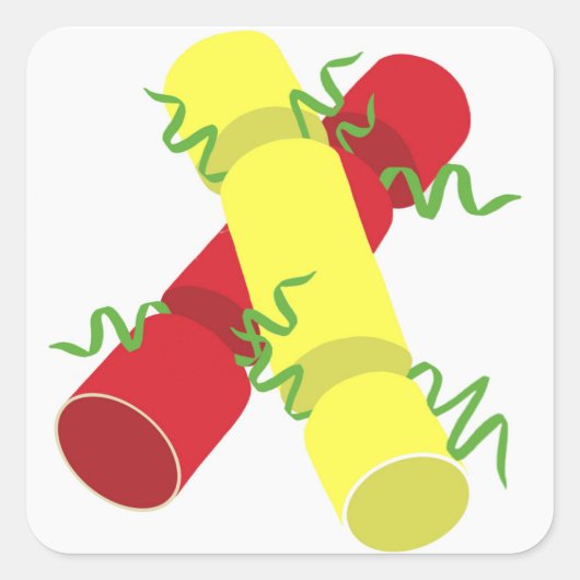 Kerstrackers Vierkante Sticker (Voorkant)