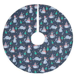 Kerstracoons Kerstboom Rok