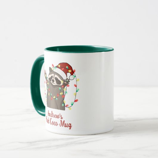 Kerstraket Hot Coco Mok (Voorkant links)