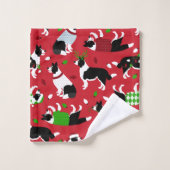 kerstrand collie bad handdoek (Wasdoekje)