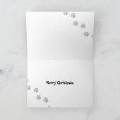 kerstrand collie feestdagen kaart (Binnen)