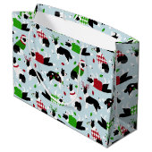 Kerstrand Collie Large Gift Bag Groot Cadeauzakje (Achterkant Gekanteld)