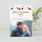 kerstrandfotokaart feestdagenkaart (Staand voorkant)