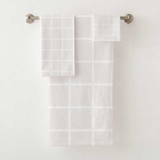 Kerstrasterpatroon Bleek beige en witte plaat Bad Handdoek (Insitu)