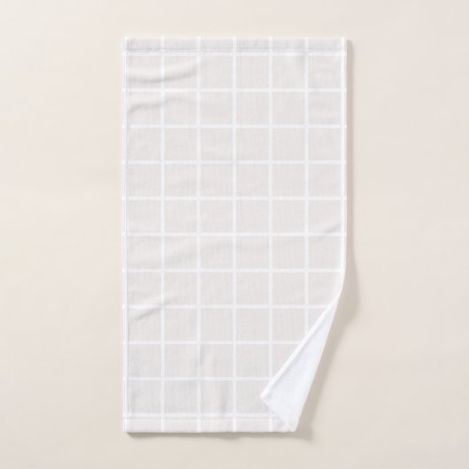 Kerstrasterpatroon Bleek beige en witte plaat Bad Handdoek (Handdoek)