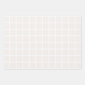 Kerstrasterpatroon Bleek beige en witte plaat Inpakpapier Vel (Voorkant)