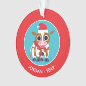 Kerstreba de Koe Ornament (voorkant)