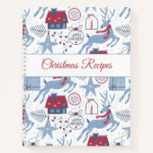 Kerstrecept boek geïllustreerd Cute Pattern (Voorkant)