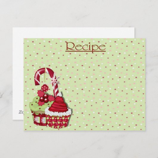 kerstrecept briefkaart (Voorkant / Achterkant)