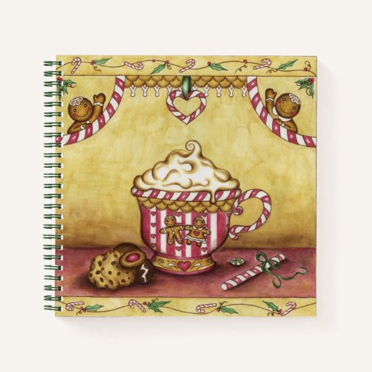 Kerstrecept kookboek cadeau notitieboek (Voorkant)