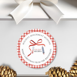 Kerstrecepten Label voor zelfgemaakte cadeaus