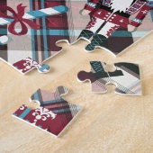 kerstrecker Pset Blue Burgundy Legpuzzel (Zijkant)