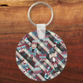 kerstrecker Pset Blue Burgundy Sleutelhanger (Voorkant)