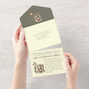 kerstreclame-ingang gepersonaliseerde Novena All In One Uitnodiging