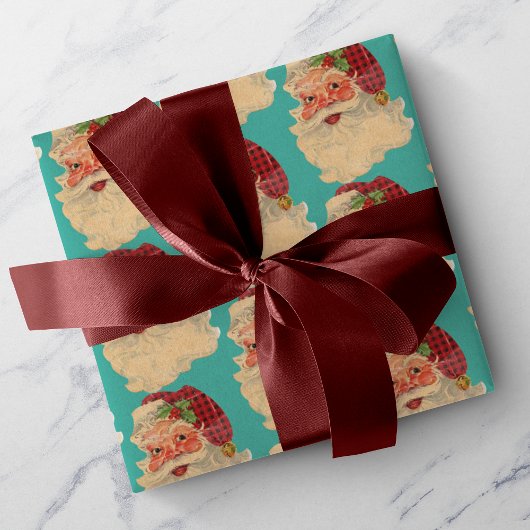 kerstrecorder Blauwgroen feestdag cadeaus Cadeaupapier