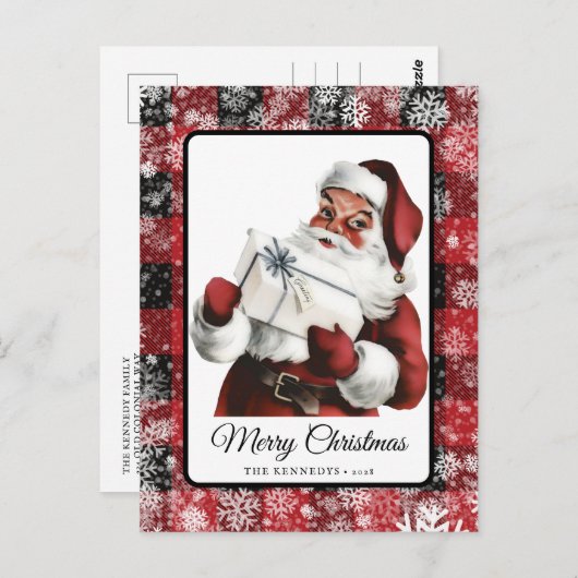 kerstrecorder met kerst briefkaart (Voorkant / Achterkant)