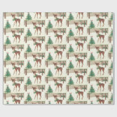 kerstrecorder met vogel cadeaupapier (Vlak)