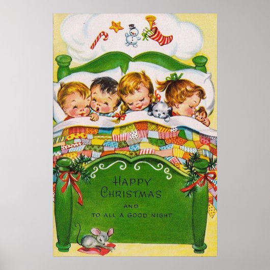 kerstrector met kinder poster (Voorkant)
