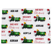 Kerstrecycling vuilnis - Aangepaste naam Groot Cadeauzakje (Voorkant)